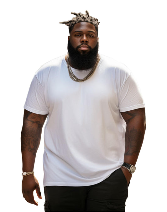 Big and Tall Shirts for Men, Oversize Cotton Crew Neck T-Shirts