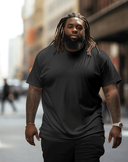 Big and Tall Shirts for Men, Oversize Cotton Crew Neck T-Shirts