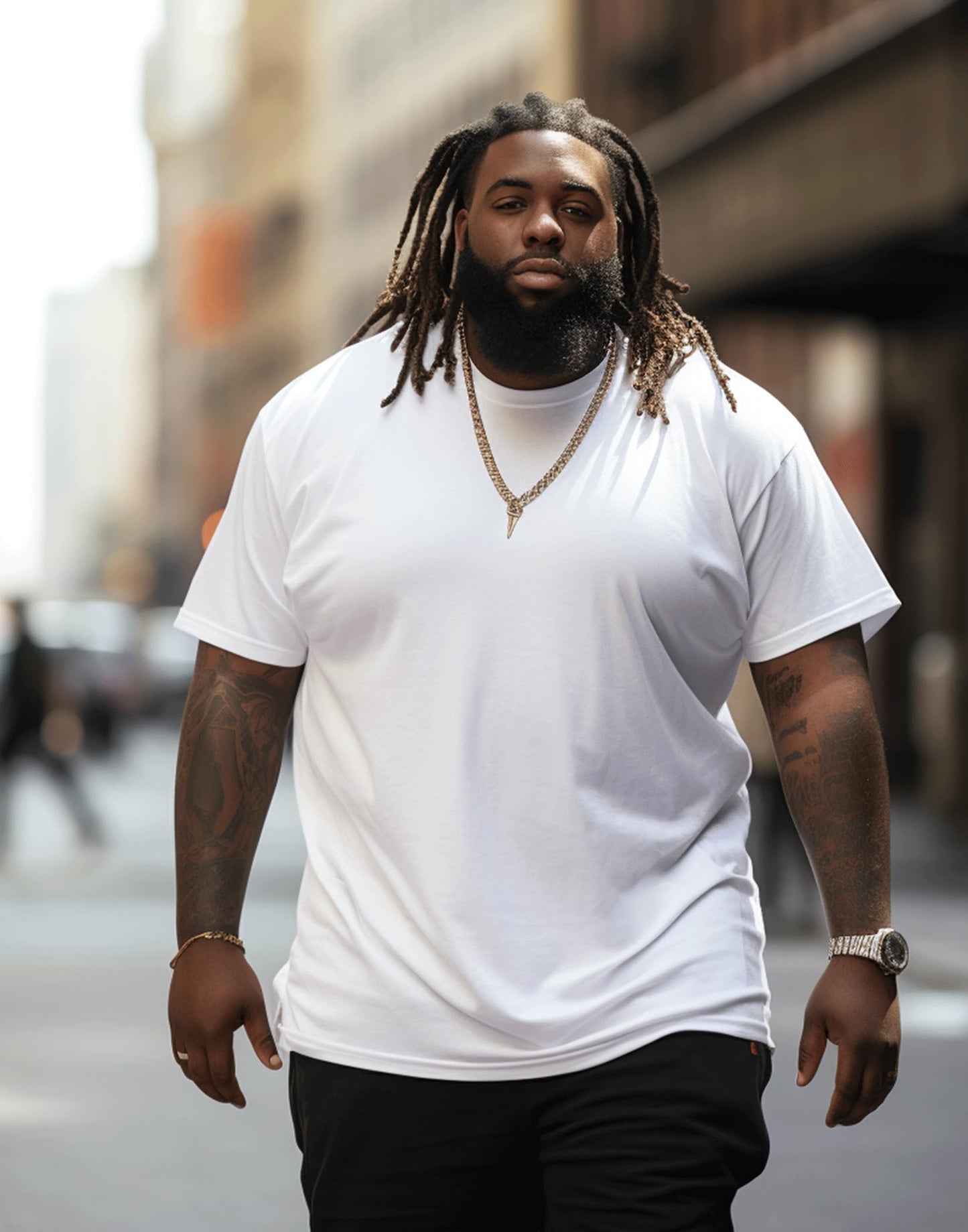 Big and Tall Shirts for Men, Oversize Cotton Crew Neck T-Shirts