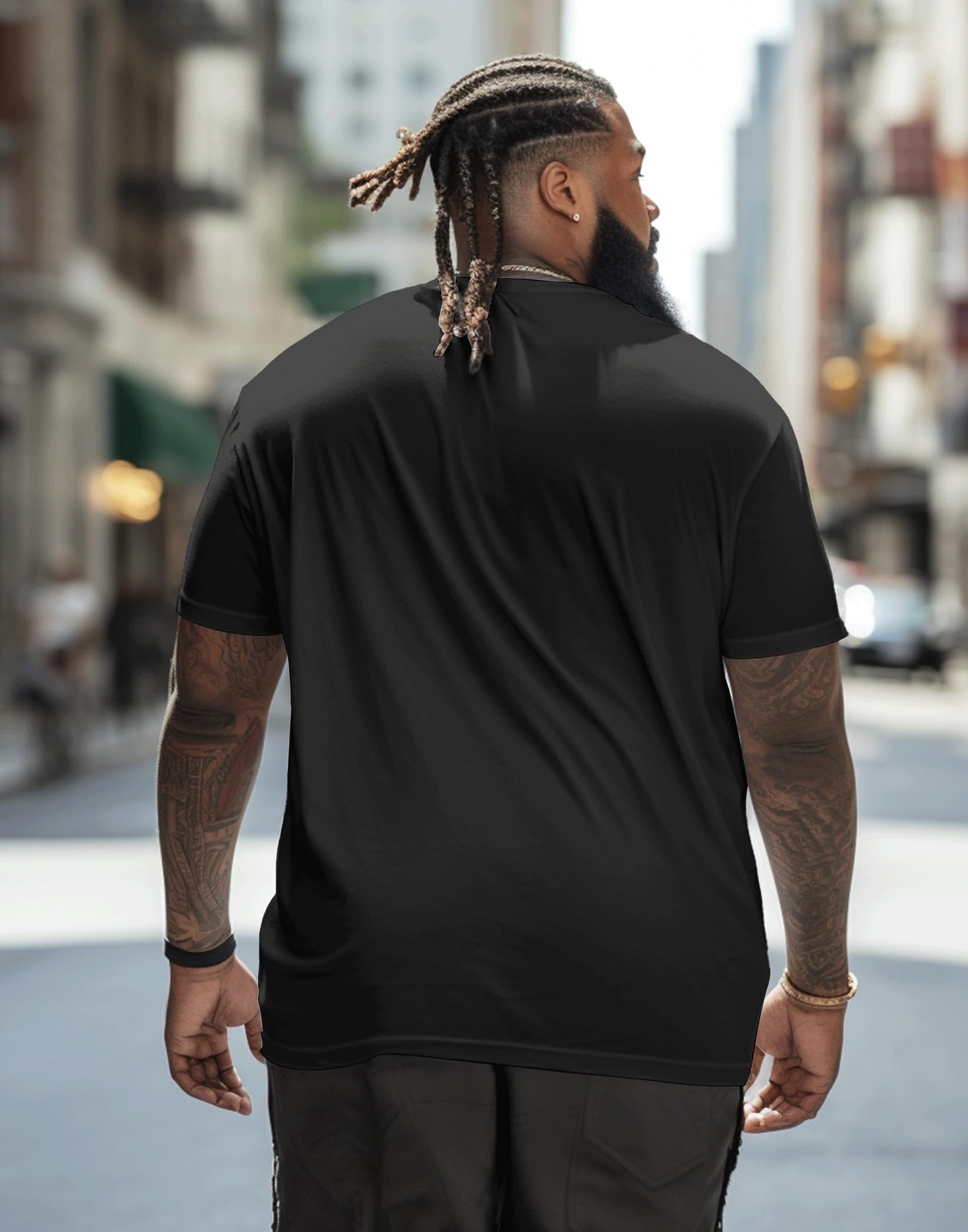Big and Tall Shirts for Men, Oversize Cotton Crew Neck T-Shirts