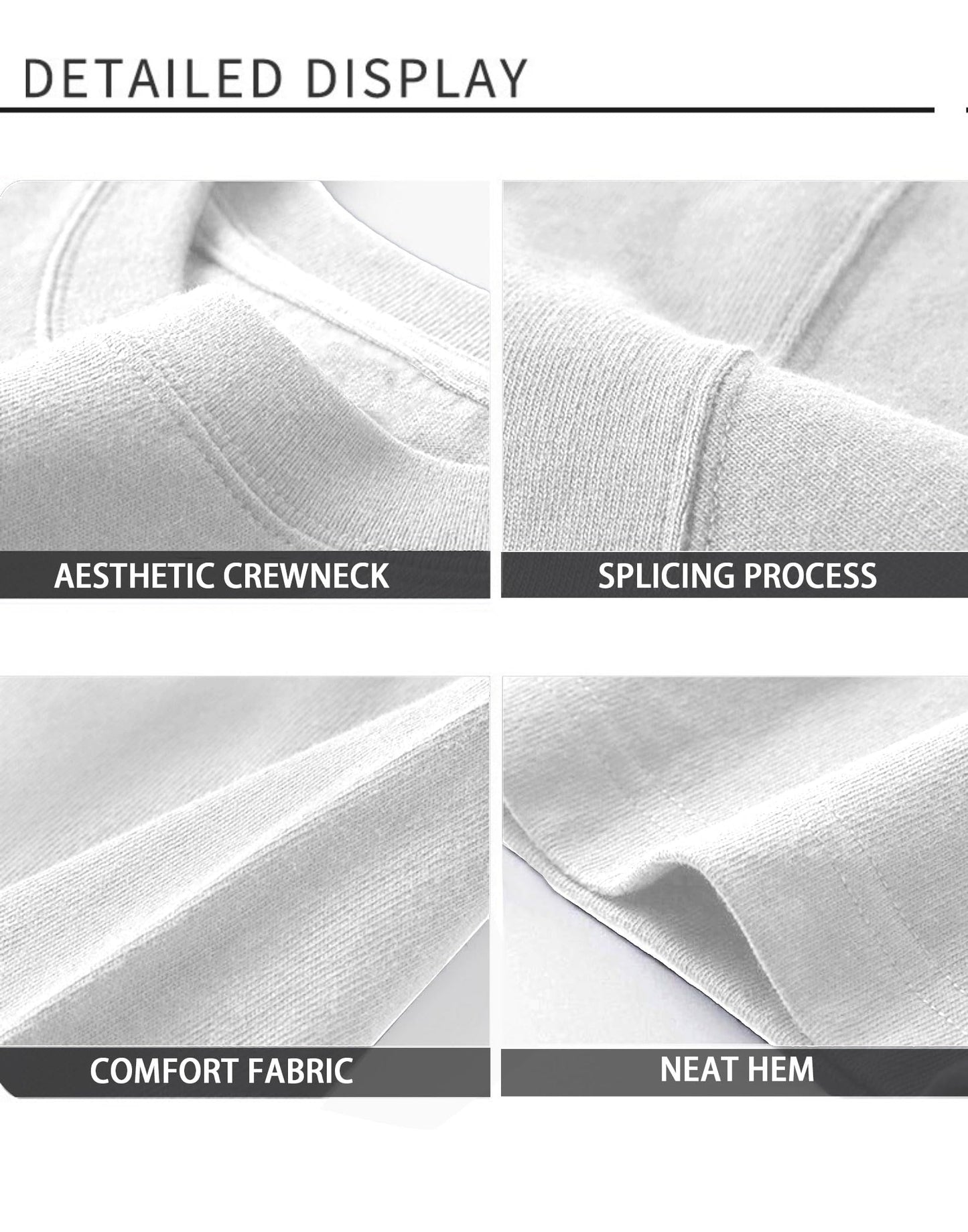 Big and Tall Shirts for Men, Oversize Cotton Crew Neck T-Shirts
