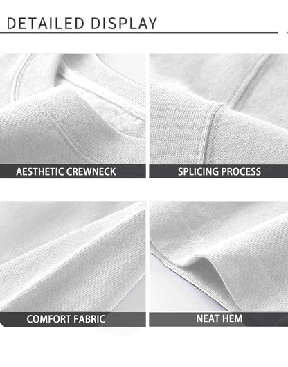 Big and Tall Shirts for Men, Oversize Cotton Crew Neck T-Shirts