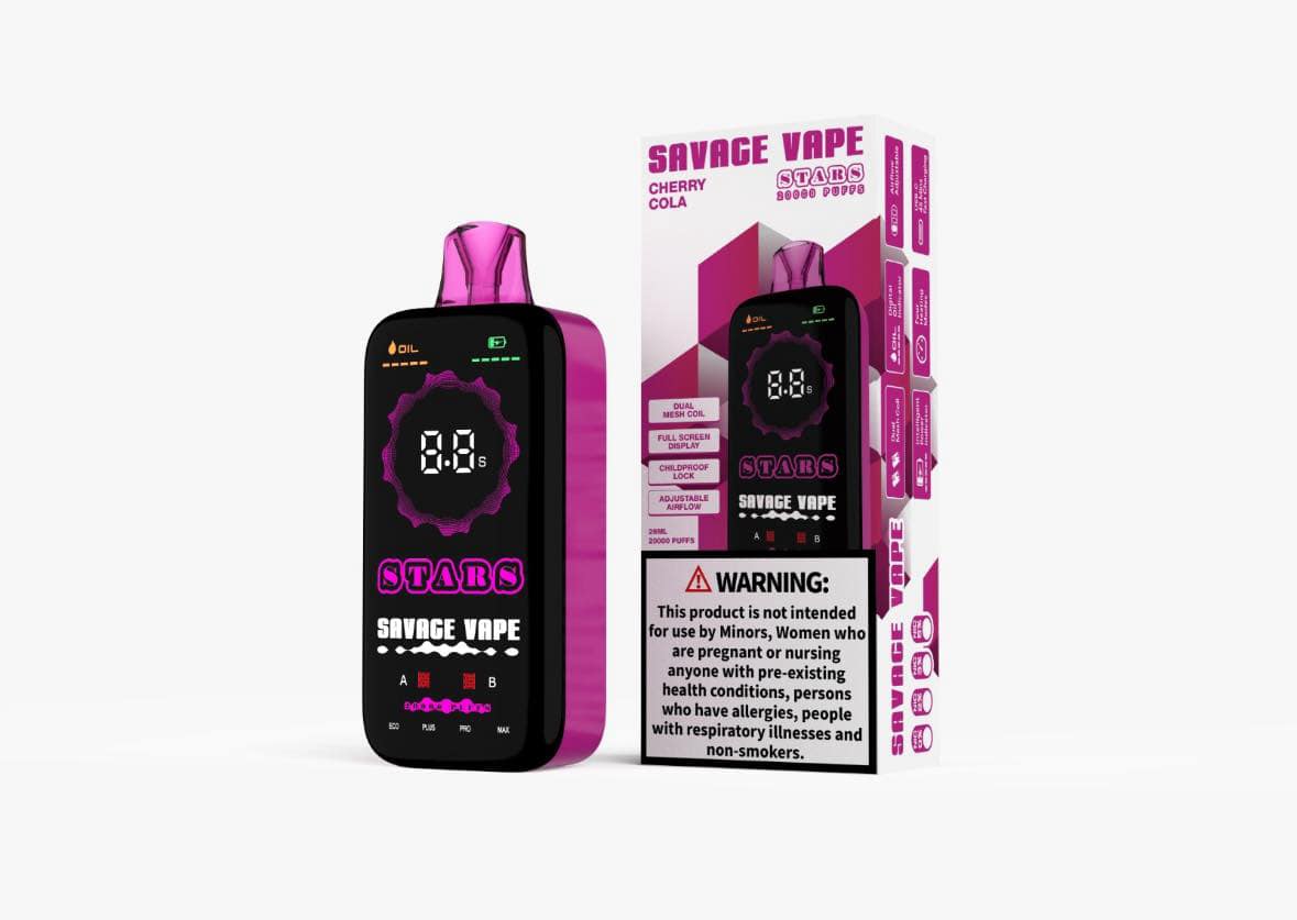 Savage Stars 20000 – Cherry Cola | 20K Puffs Disposable Vape

🥤 Fizzy, Sweet, and Refreshingly Bold! 🍒

Experience the classic taste of cherry cola in every puff! The Savage Stars 20000 Cherry Cola blends rich, tangy cherries with the smooth, bubbly essence of cola, delivering a nostalgic and refreshing vape that keeps your taste buds tingling. With 20,000 puffs, a full-screen display, and customizable power modes, this high-performance disposable vape is designed for those who love bold, fizzy flavors!

